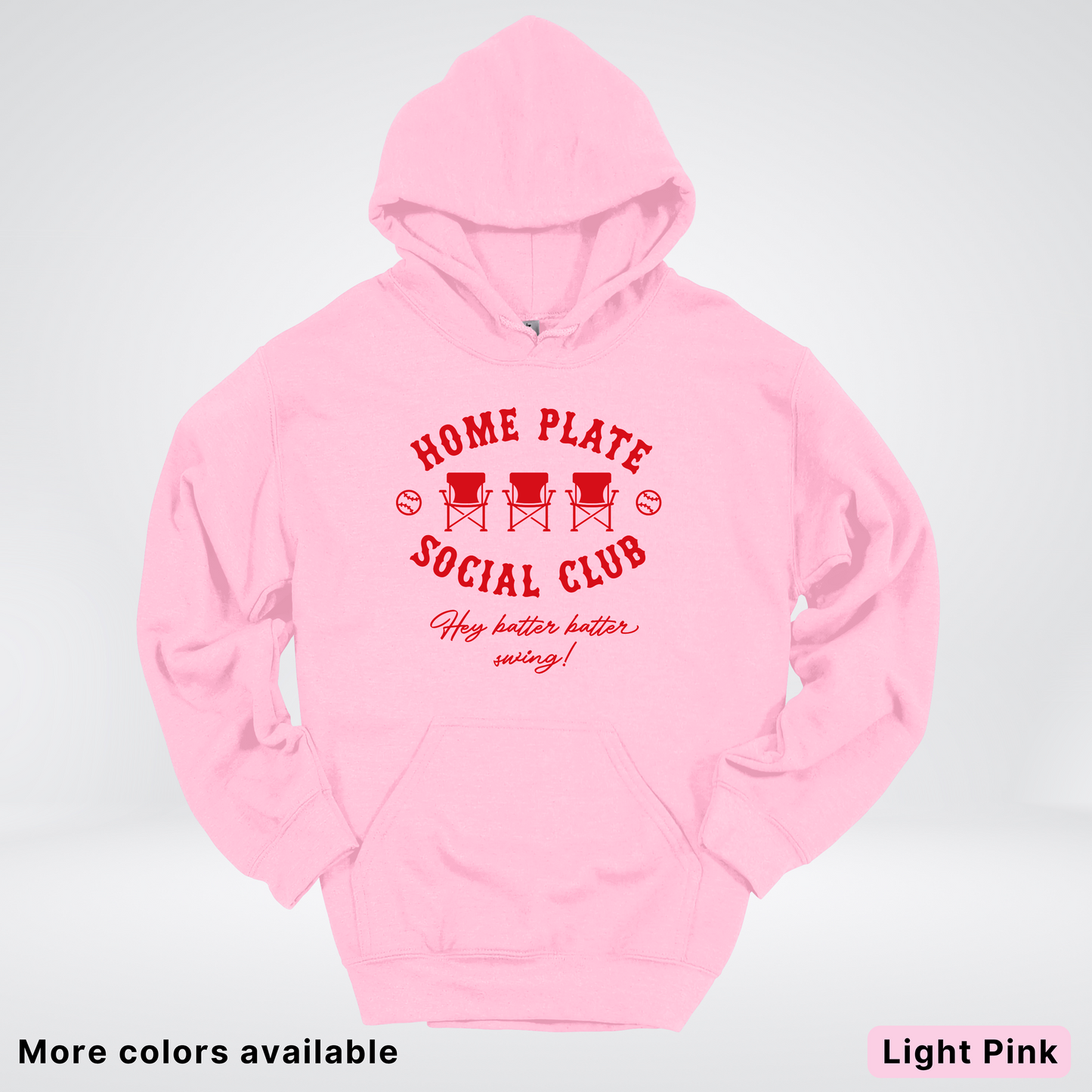 Home Plate Social Club – Red Design - Hoodie