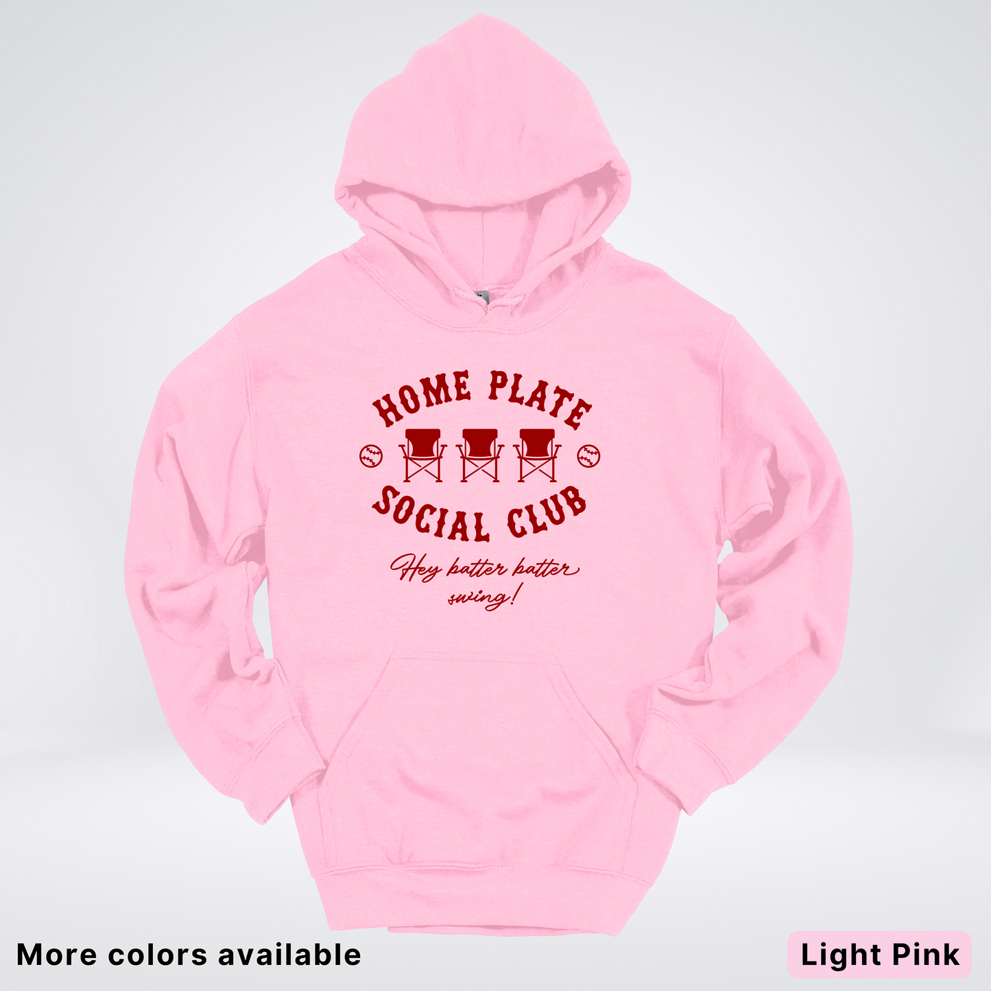 Home Plate Social Club – Maroon Design - Hoodie