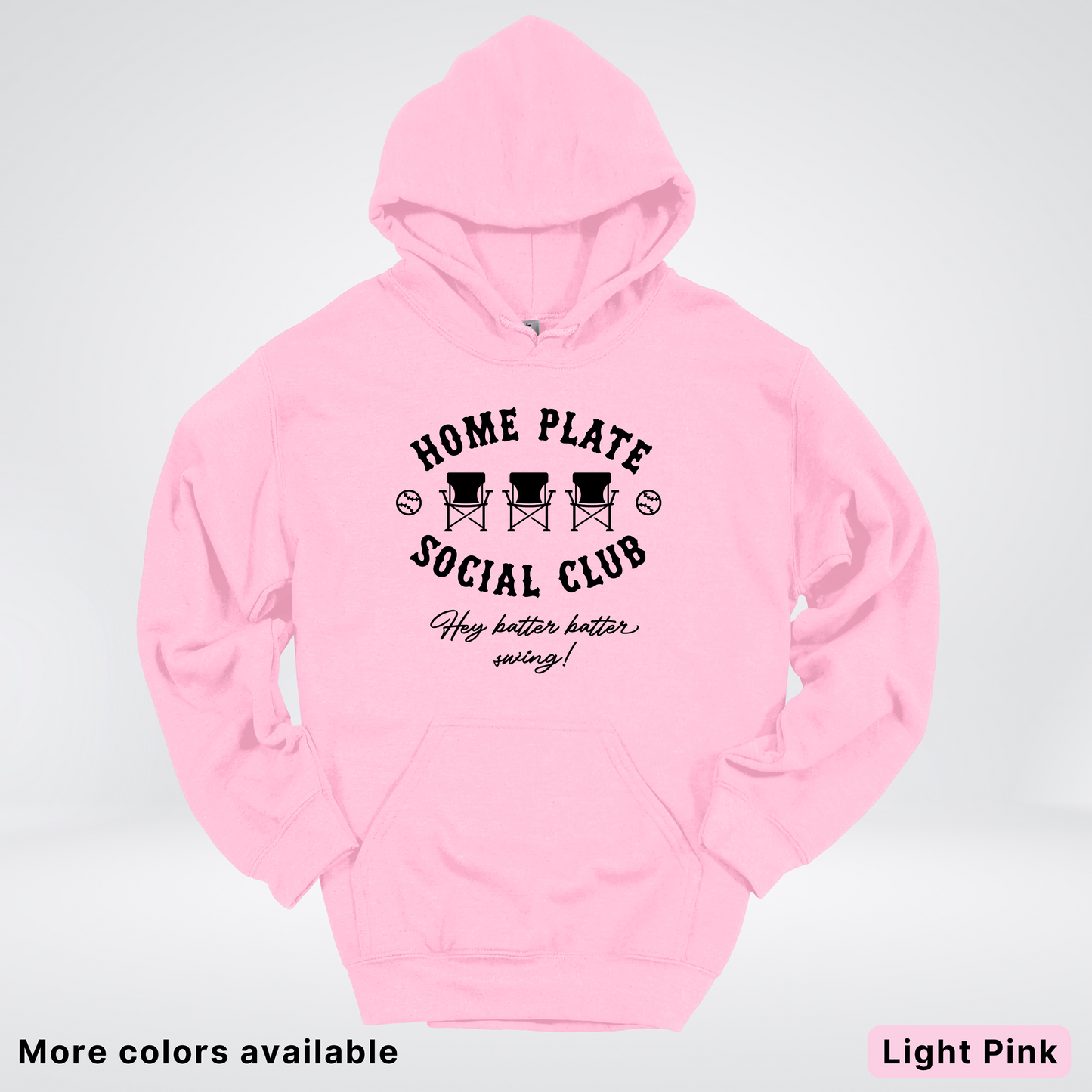Home Plate Social Club – Black Design - Hoodie