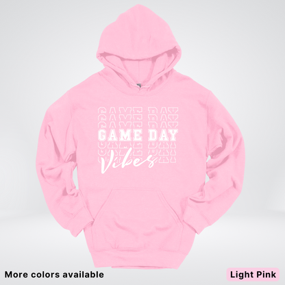 Game Day Vibes Stacked - White Design - Hoodie