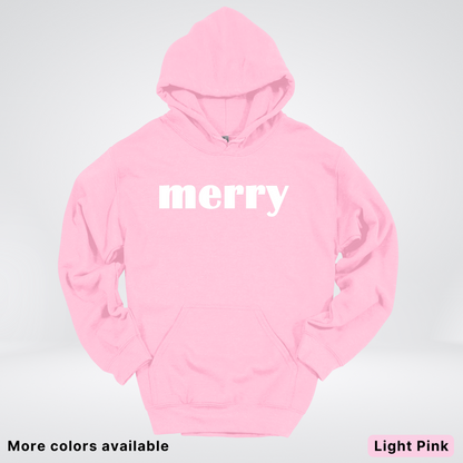 Merry - White Design - Hoodie
