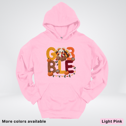 Turkey Gobble Pumpkin Fall Crochet - Hoodie