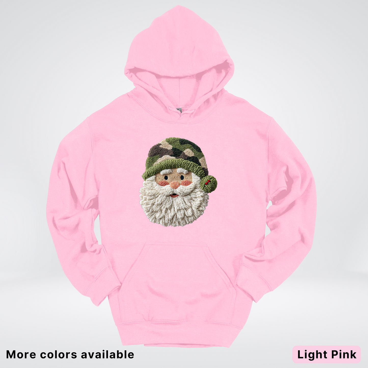 Woodland Santa Face (Hook Yard Faux Texture) - Hoodie