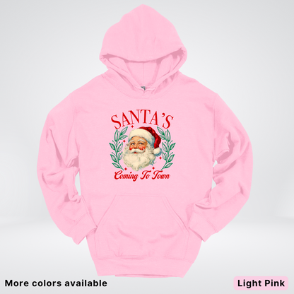 Santa's Coming To Town Hoodie - Hoodie