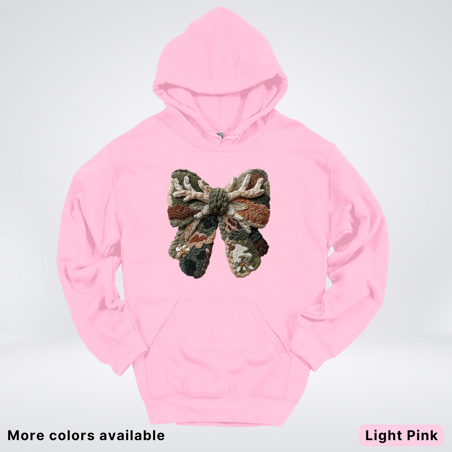 Woodland Winter Bow Hook Yard Faux - Hoodie