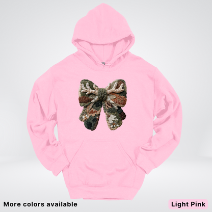 Woodland Winter Bow Hook Yard Faux - Hoodie