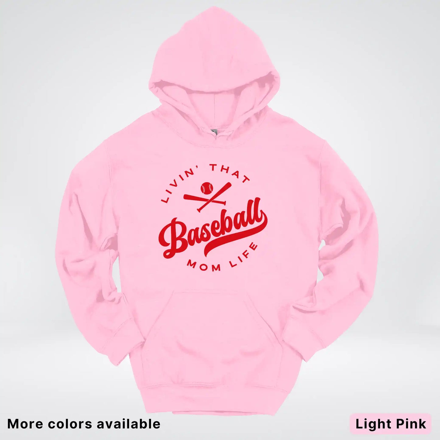 Livin' That Baseball Mom Life - Red Design - Hoodie