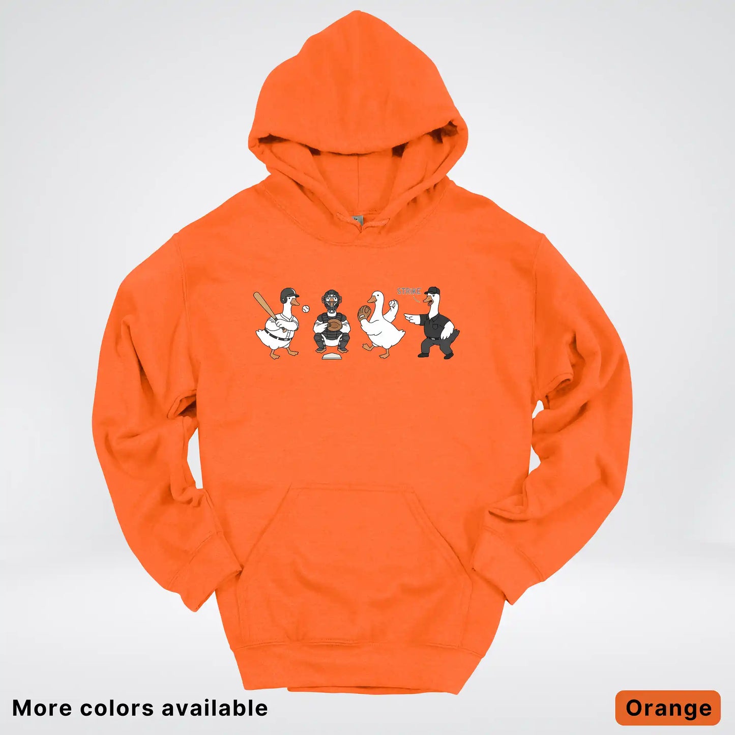 Baseball Goose Squad – Funny Baseball Goose Graphic Hoodie