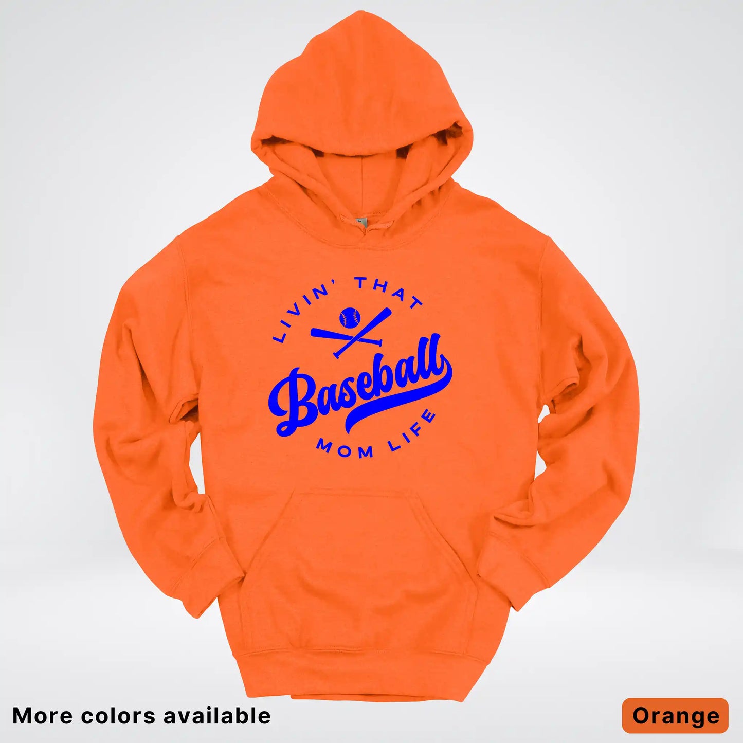 Livin' That Baseball Mom Life - Blue Design - Hoodie