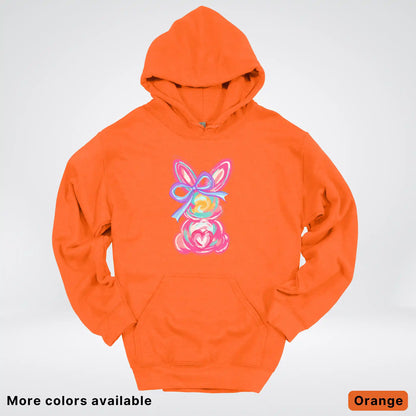 Coquette Easter Bunny – Pastel Bow Bunny Spring Graphic - Hoodie