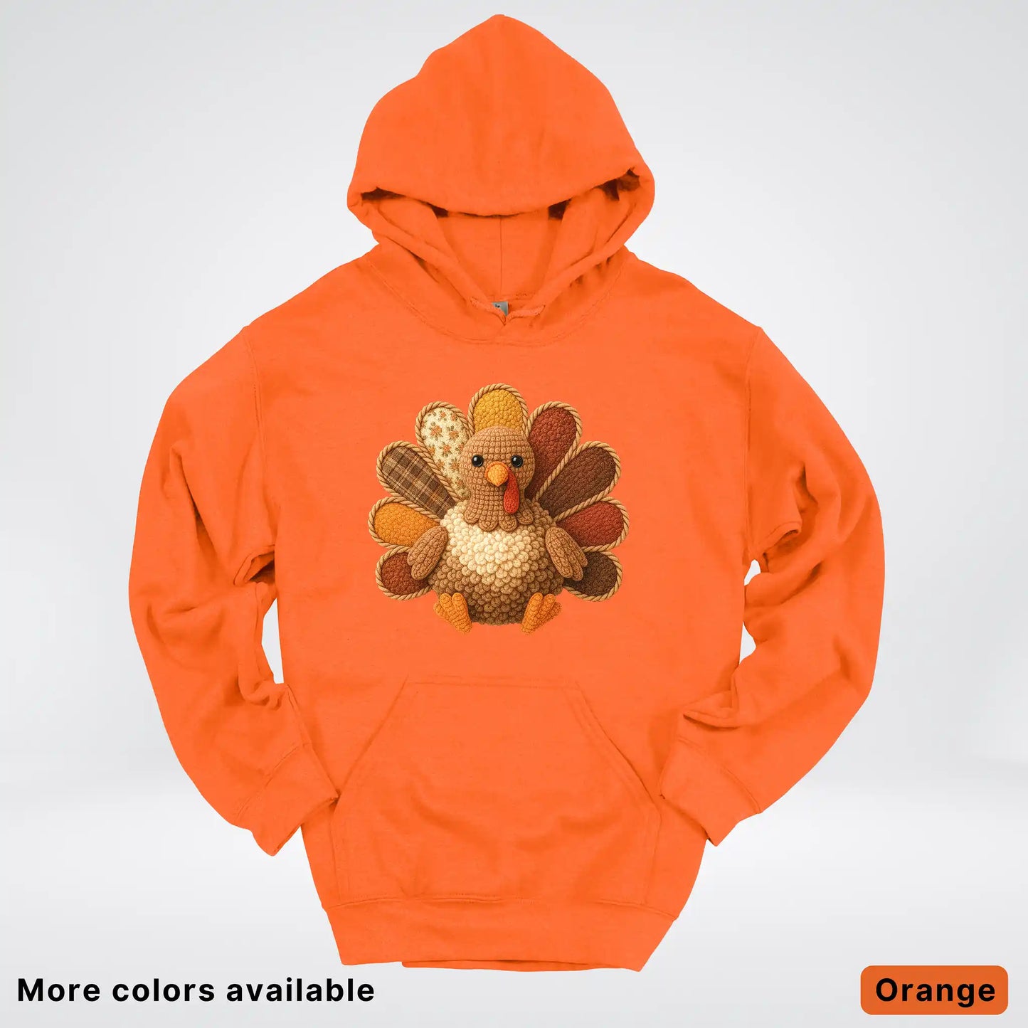 Fall Turkey Hook Yard Faux Hoodie