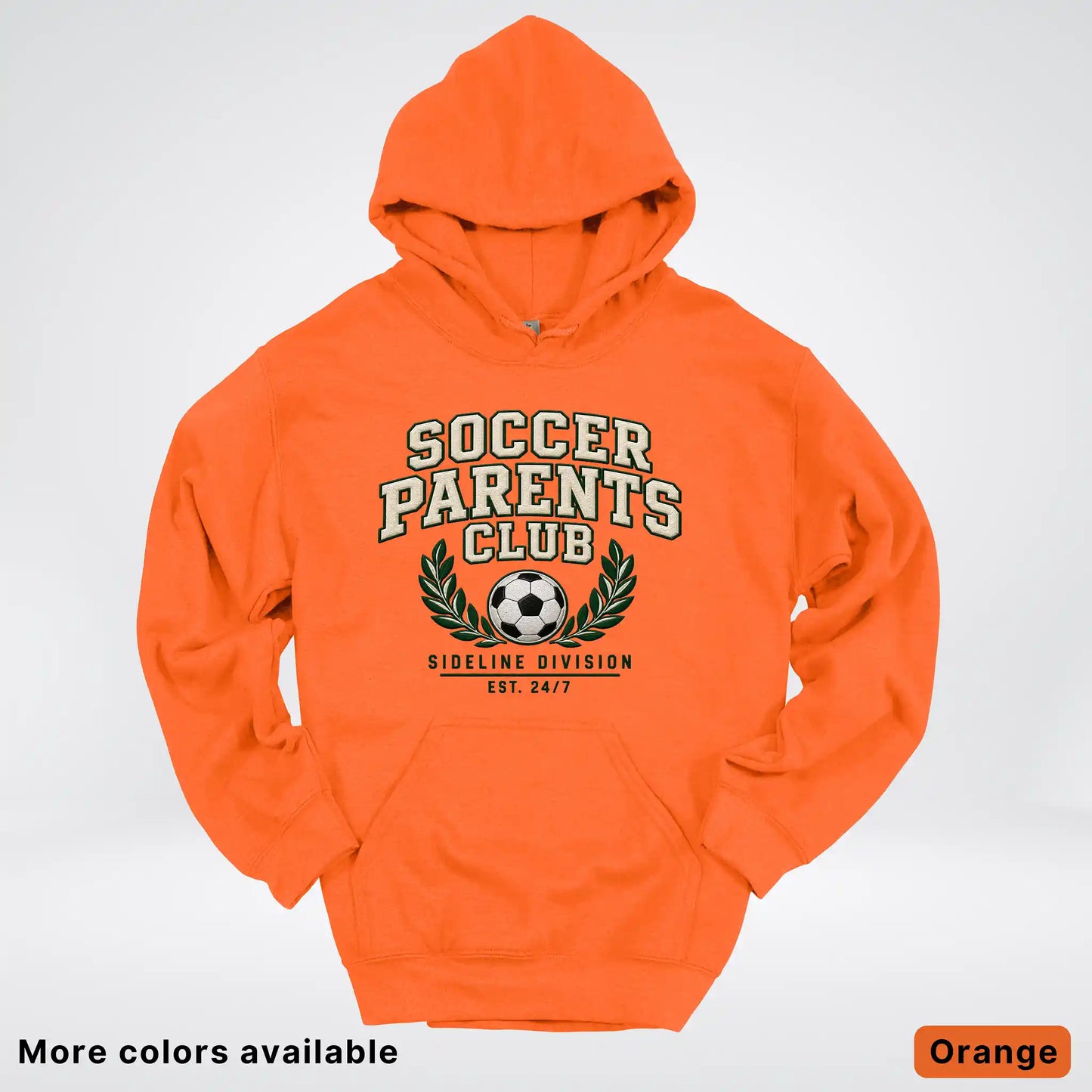 Soccer Parents Club Faux Embroidery Sideline Hoodie