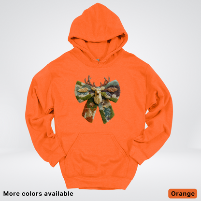 Neutral Woodland Bow Hook Yard Faux - Hoodie