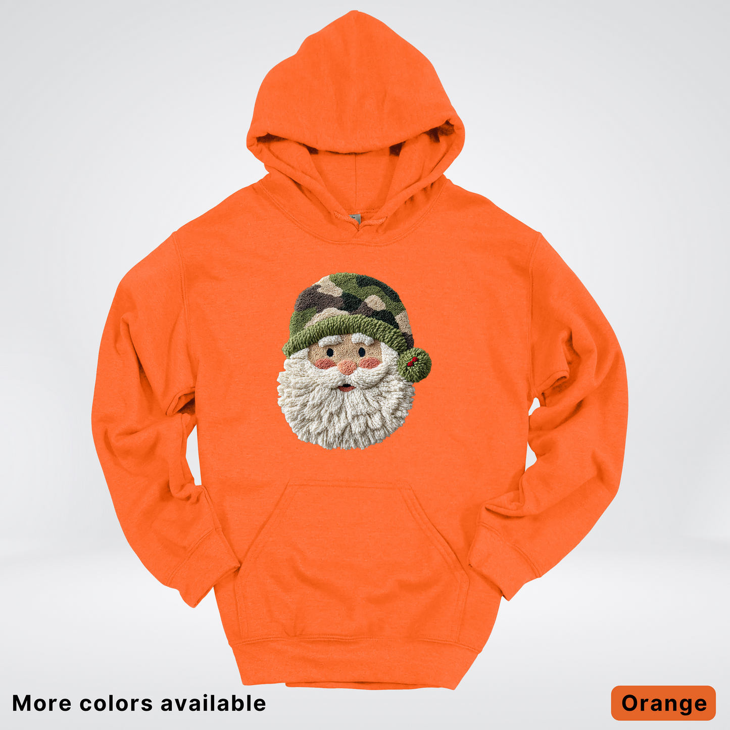 Woodland Santa Face (Hook Yard Faux Texture) - Hoodie