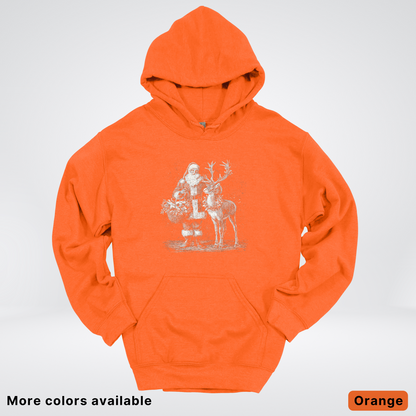 Vintage Santa and Reindeer - Hoodie