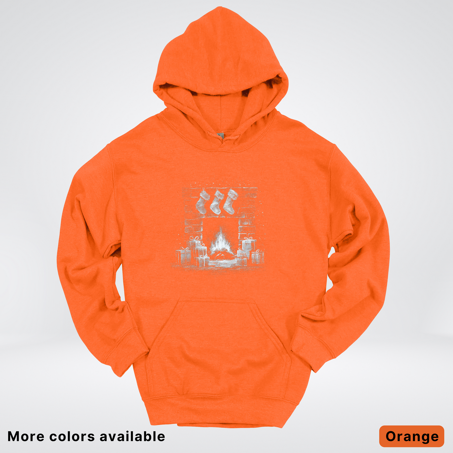 Vintage Christmas Fireplace Scene - Hoodie