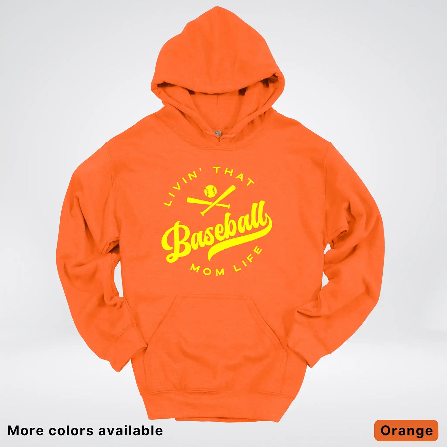 Livin' That Baseball Mom Life - Yellow Design - Hoodie