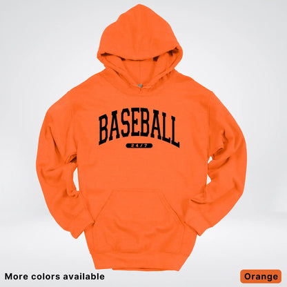 Baseball 24/7 – Black Design - Hoodie