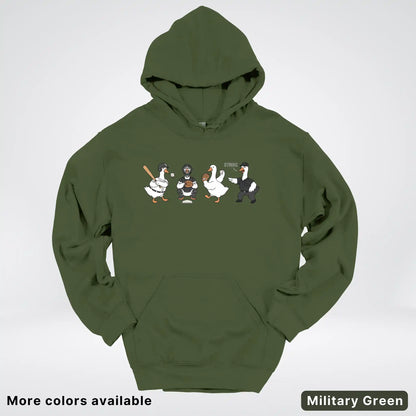 Baseball Goose Squad – Funny Baseball Goose Graphic Hoodie