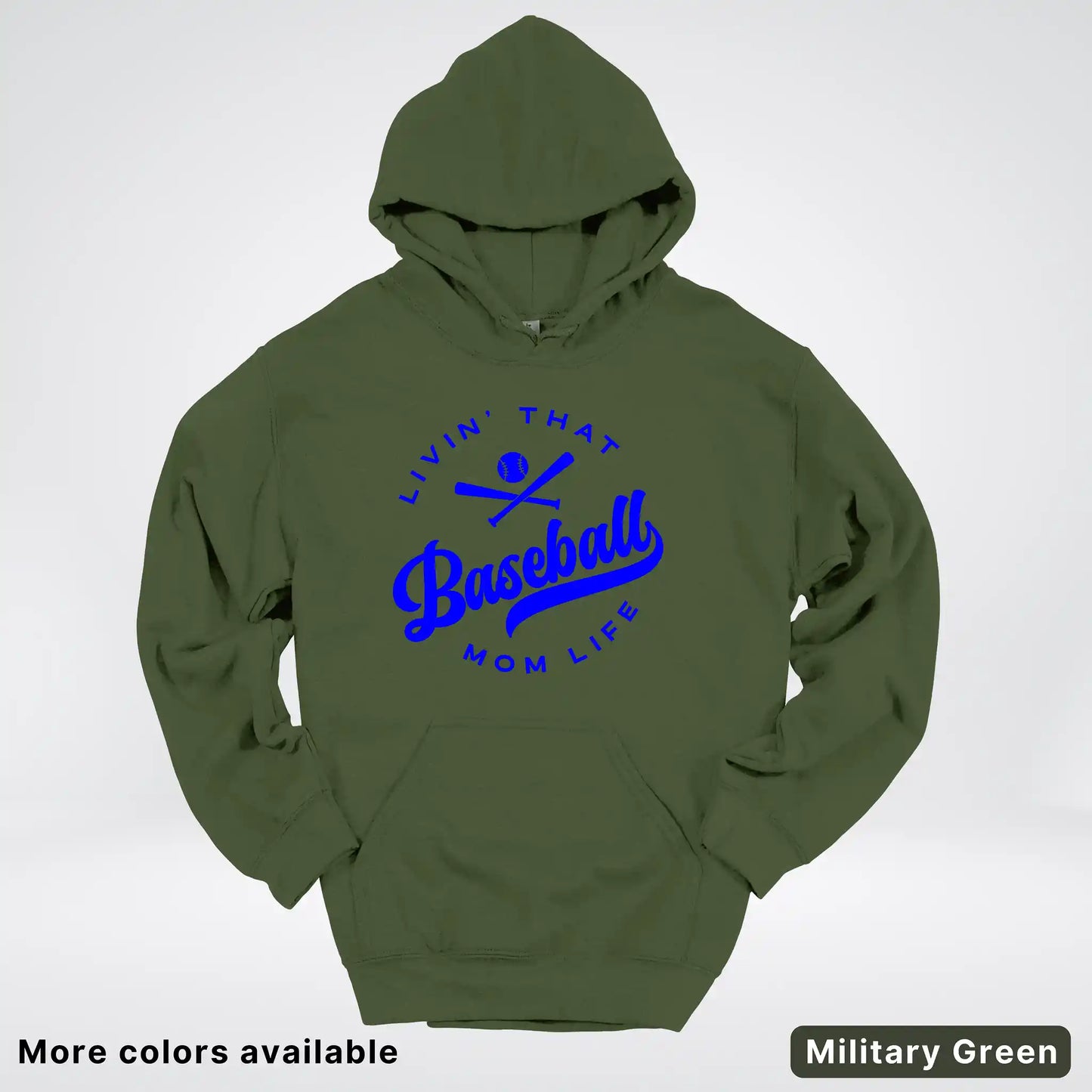 Livin' That Baseball Mom Life - Blue Design - Hoodie