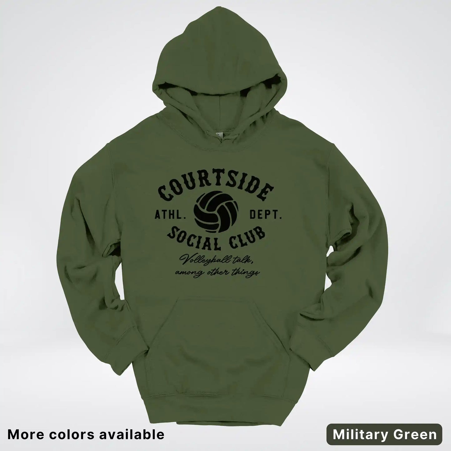 Courtside Social Club – Black Design – Volleyball - Hoodie