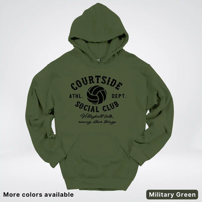 Courtside Social Club – Black Design – Volleyball - Hoodie
