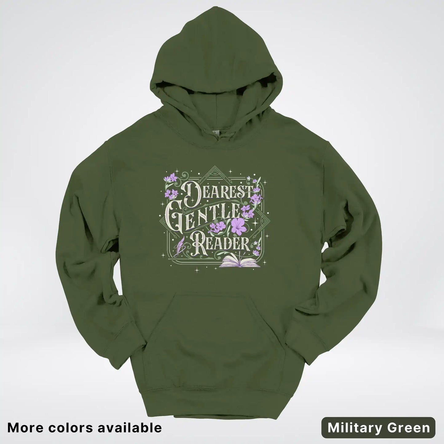 Dearest Gentle Reader – Vintage Floral Book Lover Graphic - Hoodie