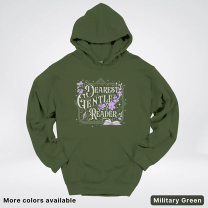 Dearest Gentle Reader – Vintage Floral Book Lover Graphic - Hoodie