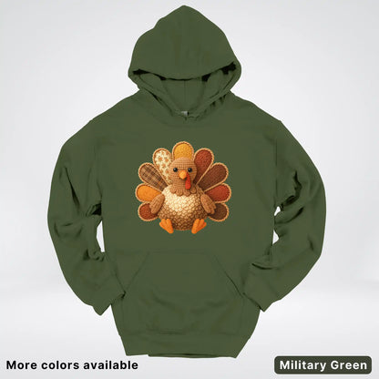 Fall Turkey Hook Yard Faux Hoodie