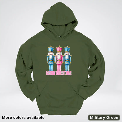 Merry Christmas Pastel Nutcrackers Hoodie