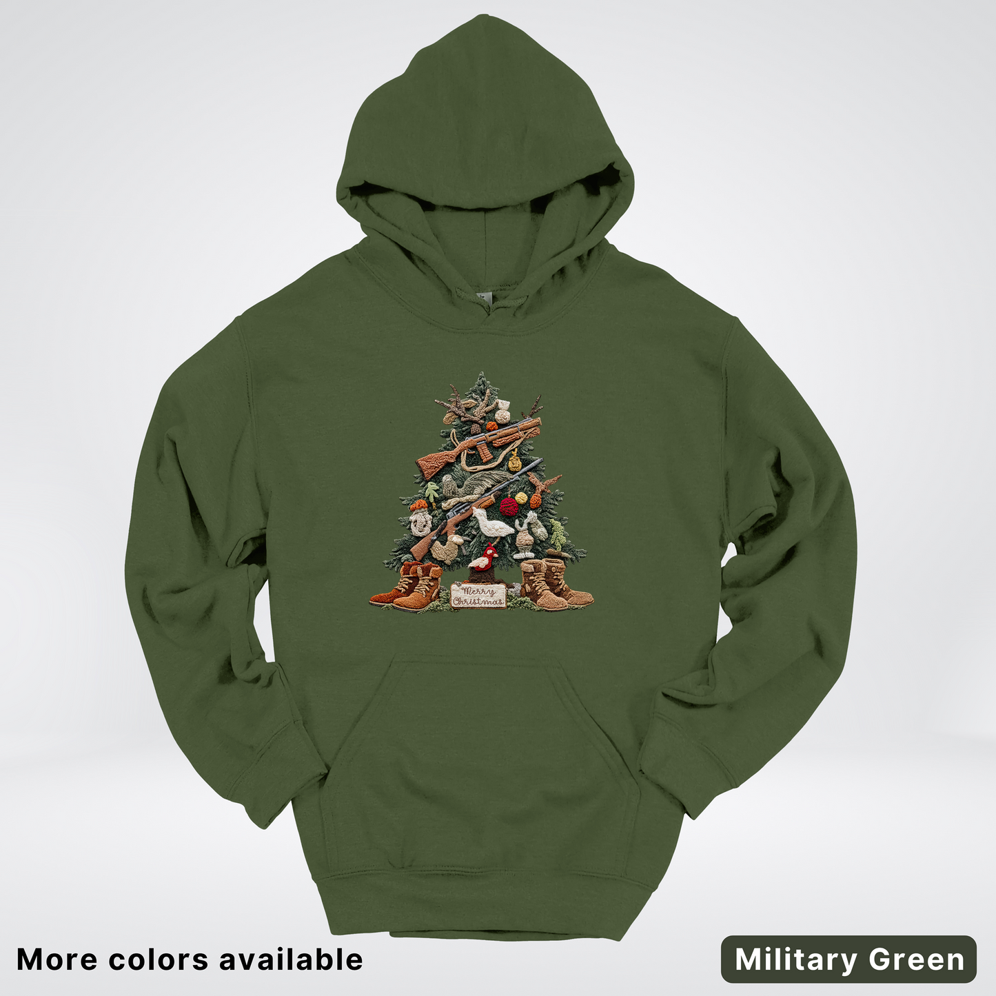 Rustic Holiday Tree & Boots (Hook Yard Faux) - Hoodie