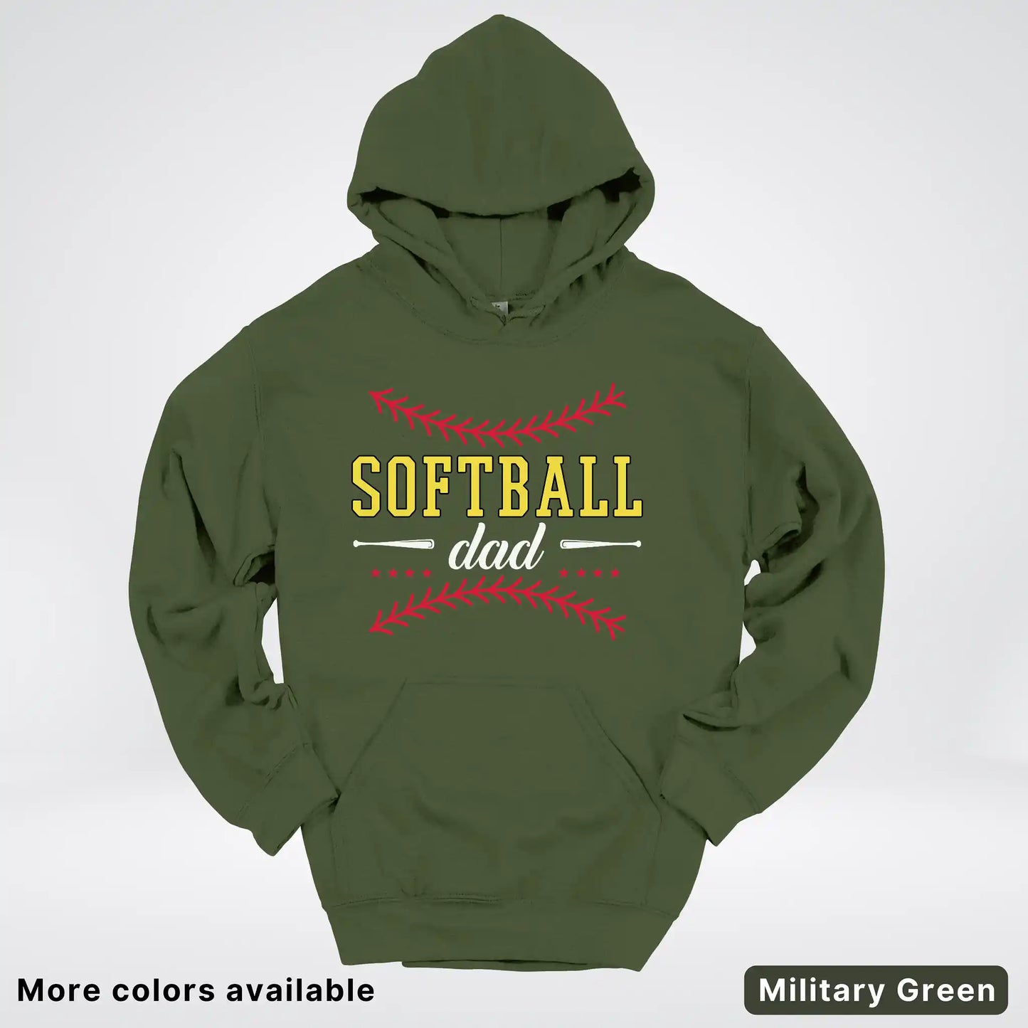 Softball Dad - White Design - Hoodie