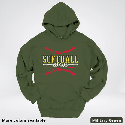 Softball Mom - White Design - Hoodie