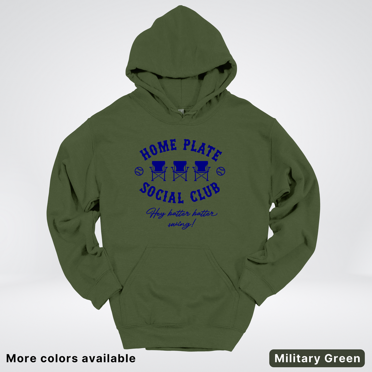 Home Plate Social Club – Navy Design - Hoodie