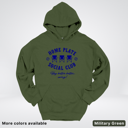 Home Plate Social Club – Navy Design - Hoodie