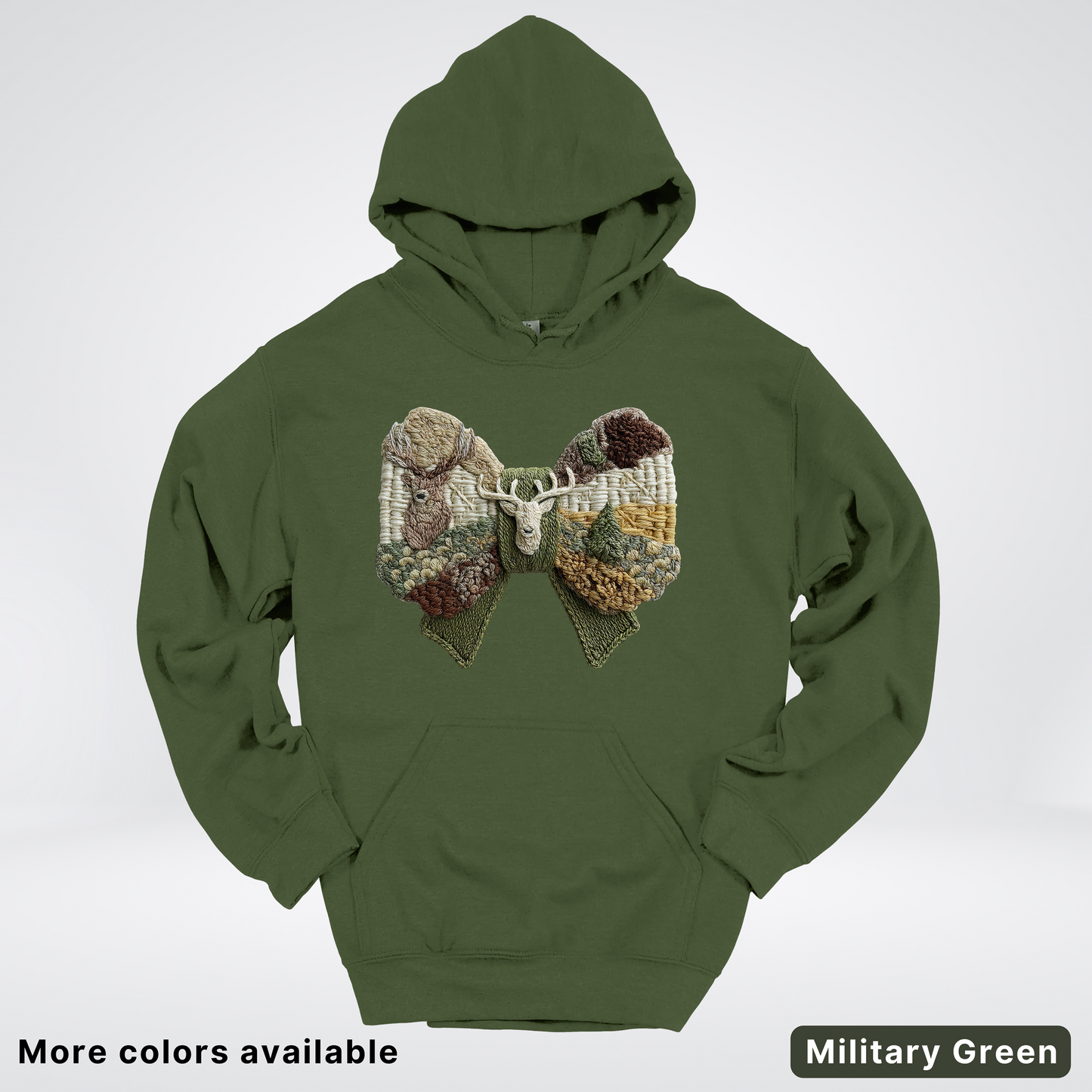 Rocking Horse Holiday Bow – Hook Yard Faux Look - Hoodie