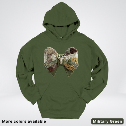 Rocking Horse Holiday Bow – Hook Yard Faux Look - Hoodie