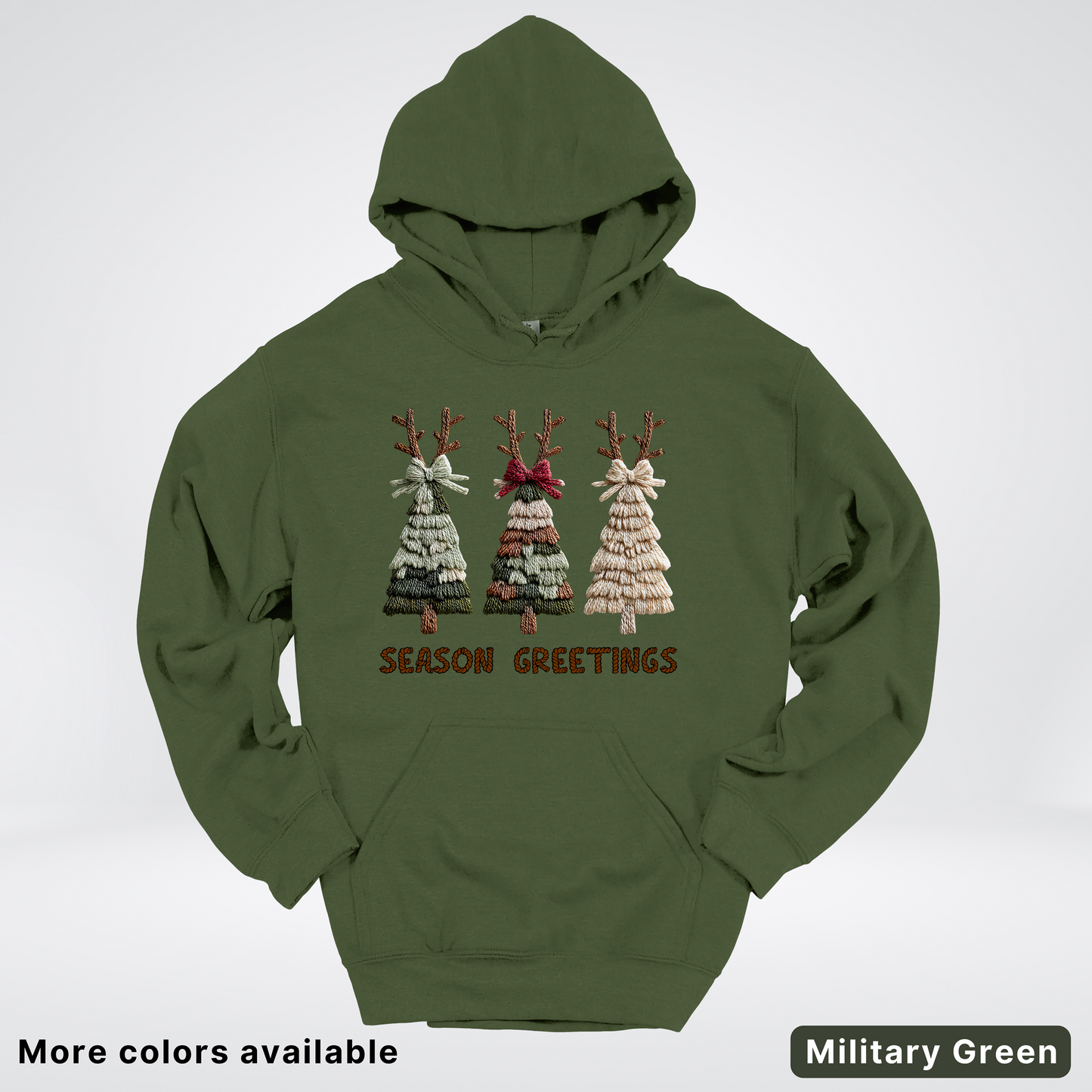 Rustic Christmas Tree Trio (Hook Yard Faux Look) - Hoodie