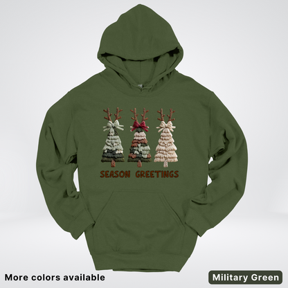 Rustic Christmas Tree Trio (Hook Yard Faux Look) - Hoodie