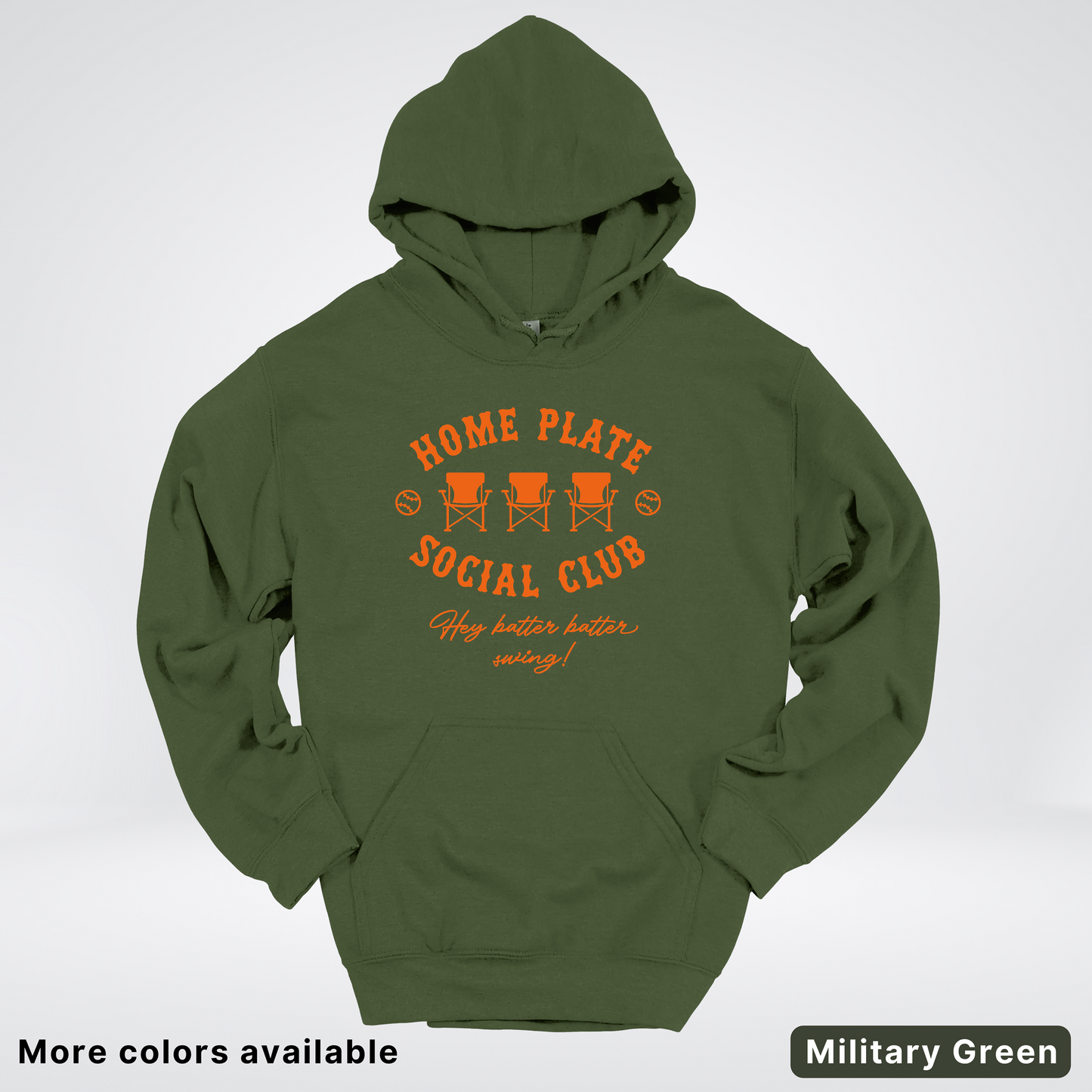 Home Plate Social Club – Orange Design - Hoodie