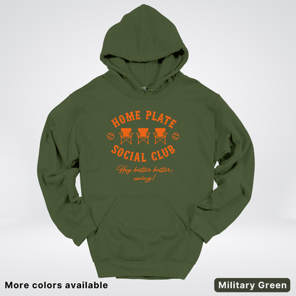 Home Plate Social Club – Orange Design - Hoodie