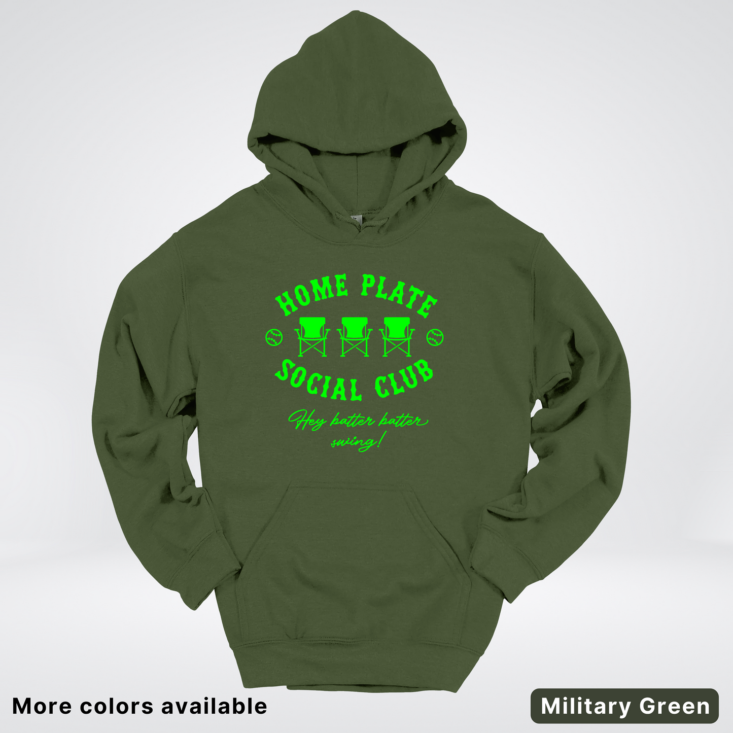 Home Plate Social Club – Green Design - Hoodie