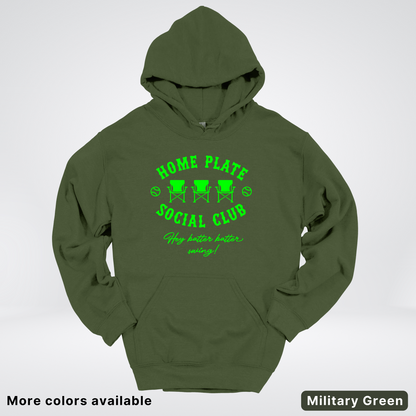 Home Plate Social Club – Green Design - Hoodie