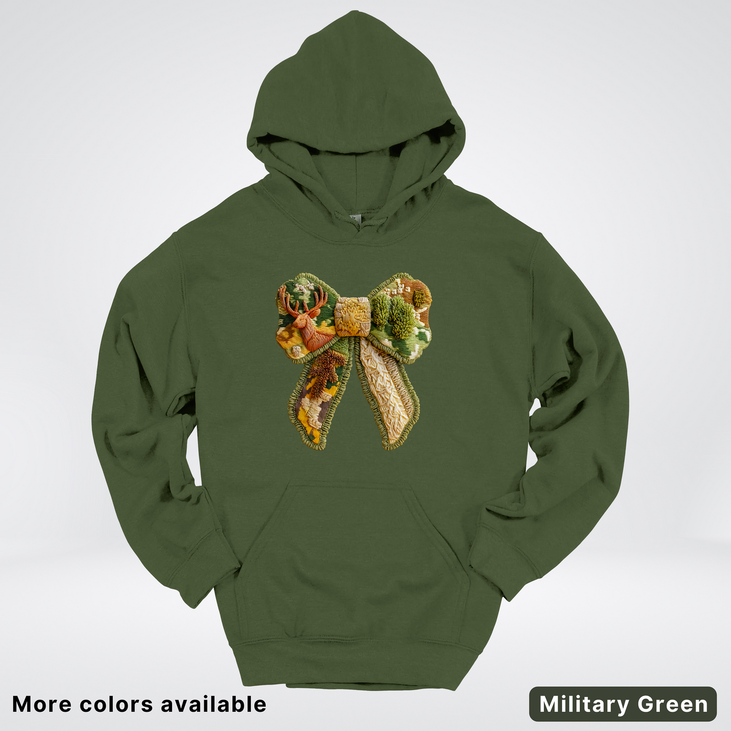 Forest Berry Bow Hook Yard Faux Look - Hoodie