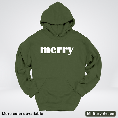 Merry - White Design - Hoodie