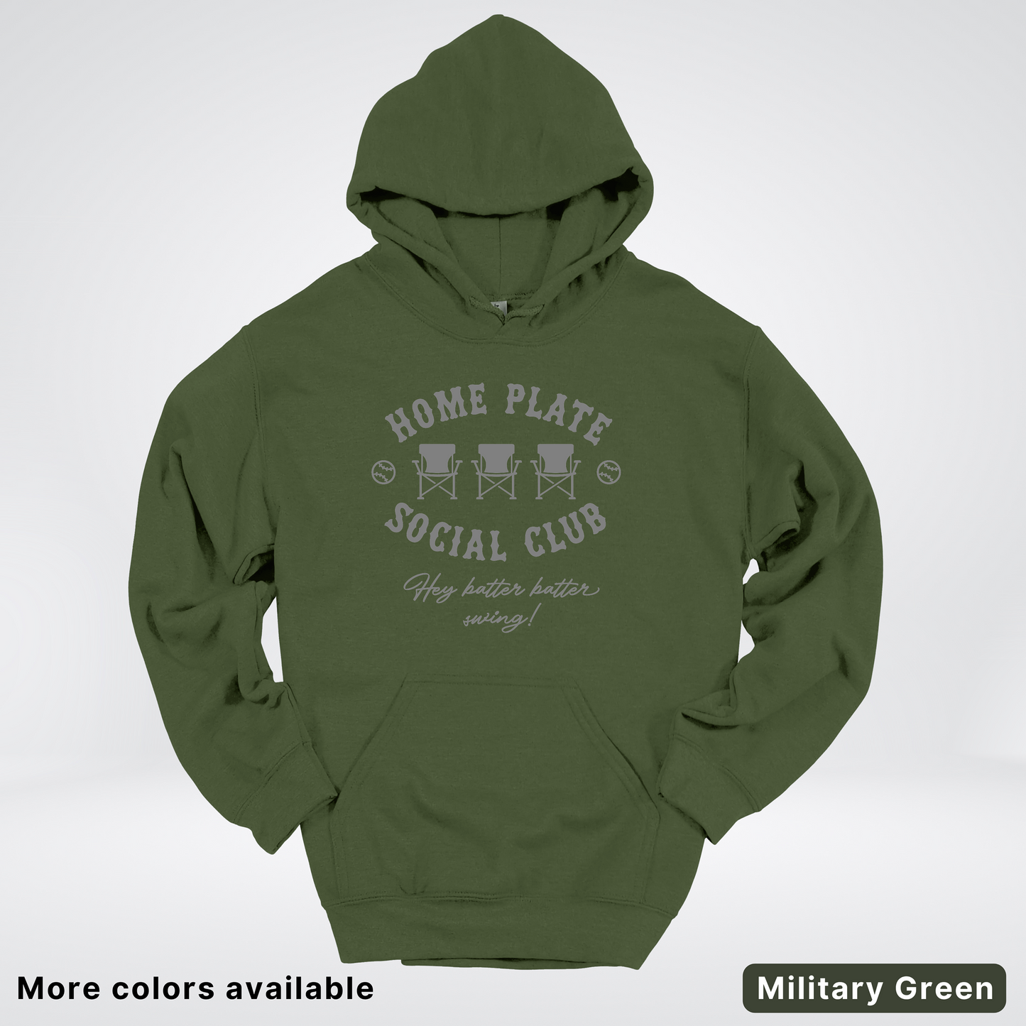 Home Plate Social Club – Gray Design - Hoodie