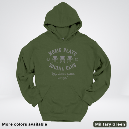 Home Plate Social Club – Gray Design - Hoodie