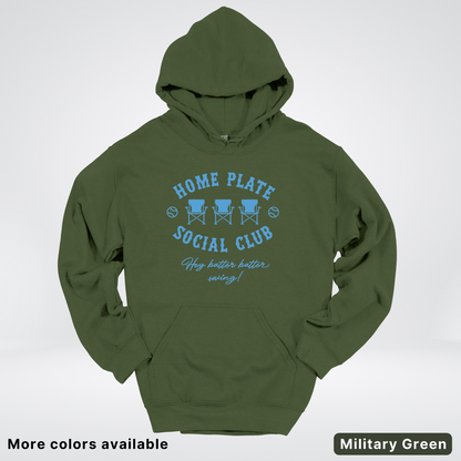 Home Plate Social Club – Light Blue Design - Hoodie