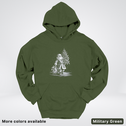 Vintage Santa with Christmas Tree - Hoodie