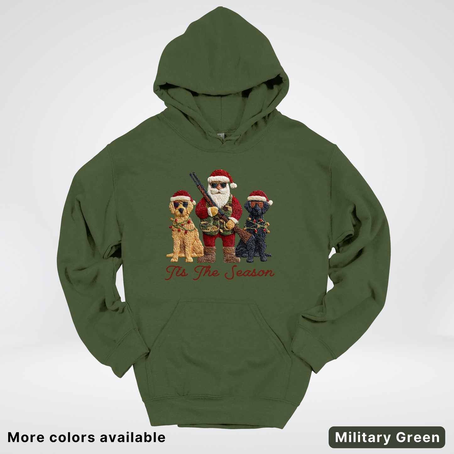 Tis The Season Hunting Santa Hook Yard Faux Hodie - Hoodie